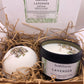 Lavender Candle & Bath Bomb Gift Set